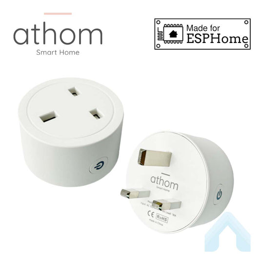 ESPHome Energy Monitoring WiFi Smart Plug, UK Style Plug/Socket, 16A