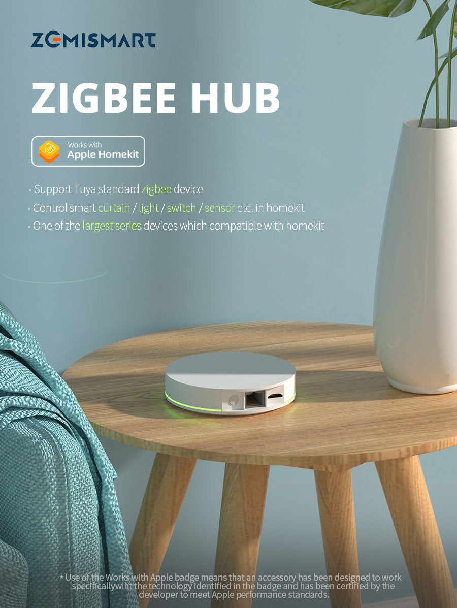 ZemiSmart Zigbee Hub, Works with Apple HomeKit and Tuya Smart Life – Aboda